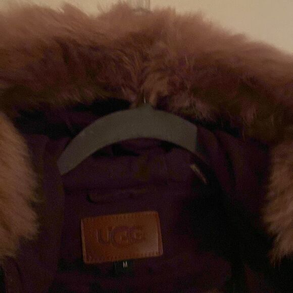 NWT-UGG Australia Convertible Field Parka Jacket Olive with pink-SIZE Medium - Picture 10 of 16